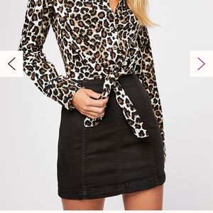 Free People Modern Femme Denim Skirt